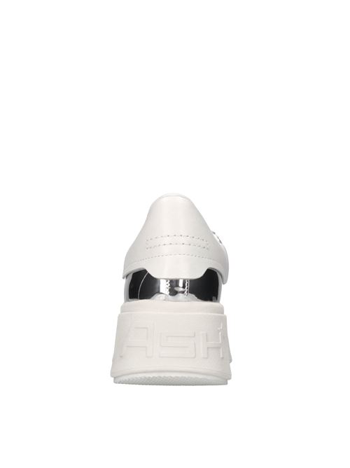 Sneakers in vernice ASH | MOBY BIS MIRROR MICROFIBERARGENTO-BIANCO